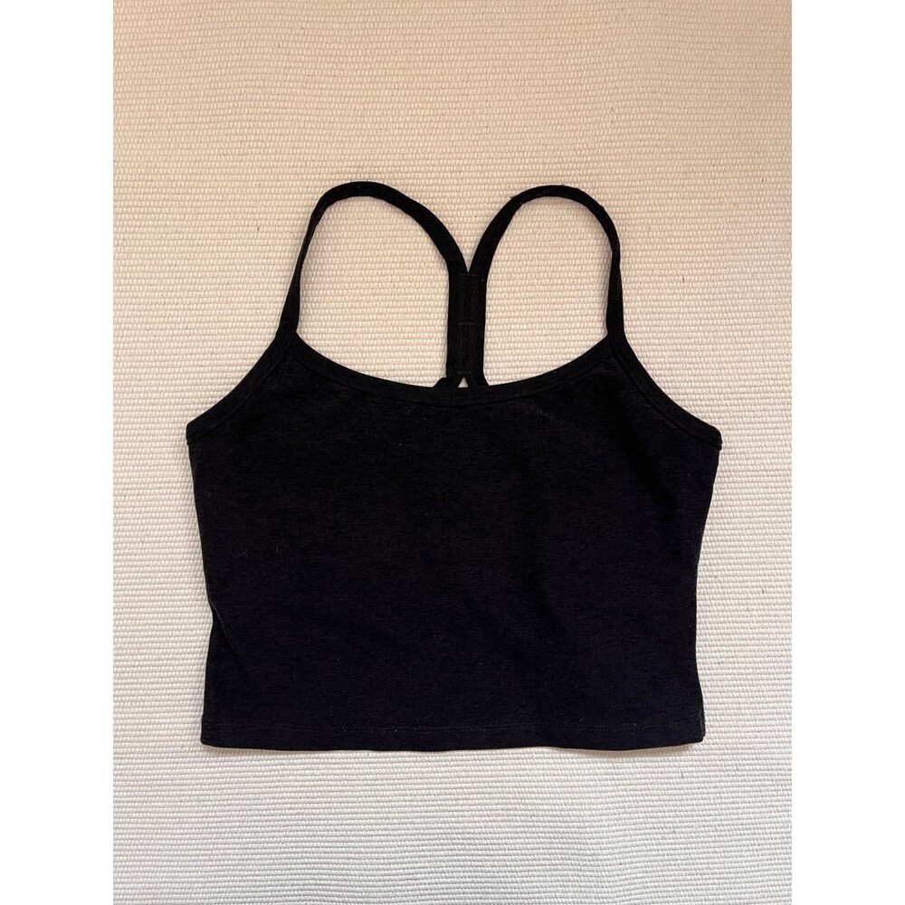Beyond Yoga Spacedye Slim Racerback Cropped Tank in Darkest Night Size SMALL